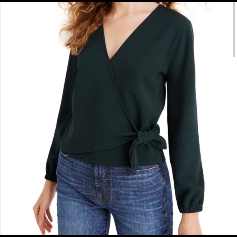 Madewell Wrap top Black Large